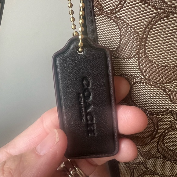 Coach Brown Signature Jacquard & Leather Crossbody Dufflette Shoulder Bag - Picture 4 of 11